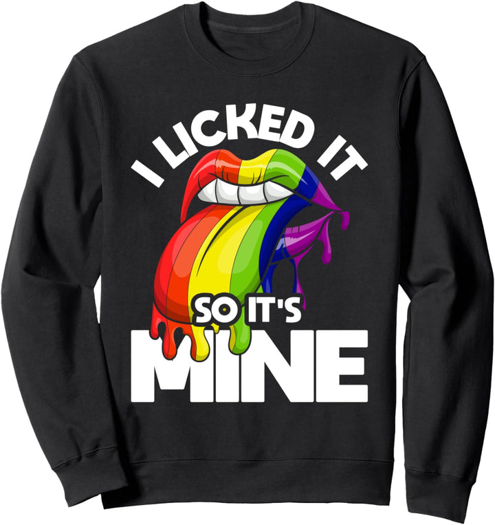 Regenbogen Zunge Gay Pride Lesbe Queer Geschenk LGBT Sweatshirt