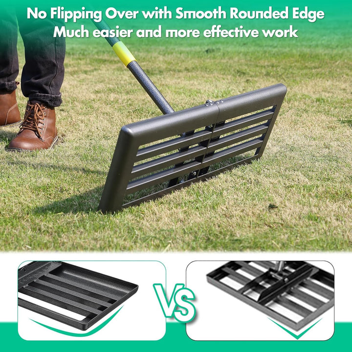 Rasenrechen Rasen Nivellierrechen Metall 157cm Golf Gartengras Surface Rasenwerkzeug Rakel für Rasen
