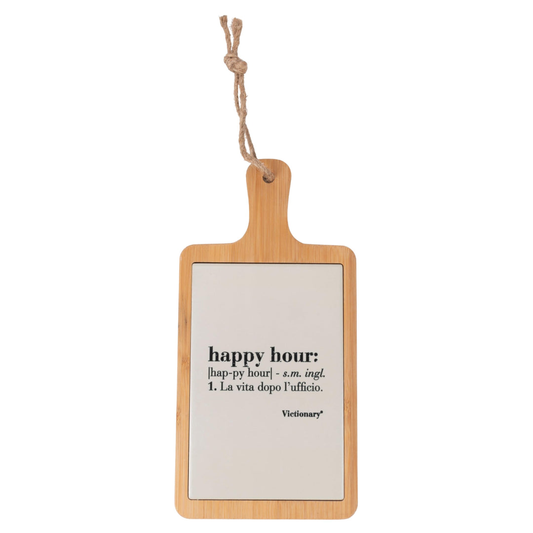 Victionary Schneidebrett aus Bambusholz und Keramik, 15 x 29,5 cm