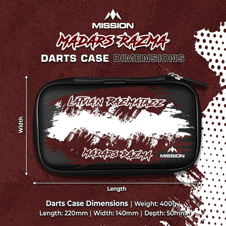 Mission Darts Player | Madars Razma | Schützendes EVA-Material | Darttasche / Aufbewahrungstasche