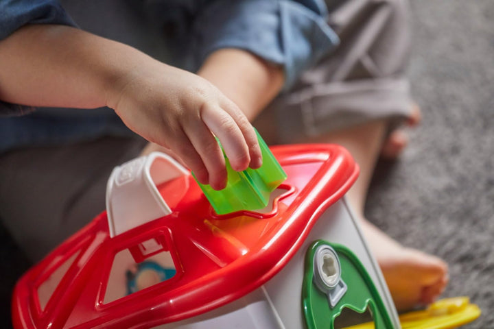 Chicco Tierchenzirkus 2in1, Formensortierer, Motorik Würfel, Aktivitätswürfel mit Ansteigenden Schwi