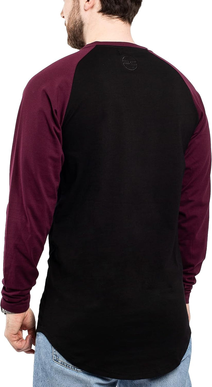 Blackskies Side Zip Langarm T-Shirt | Langes Oversize Fashion Basic Longsleeve Herren Longshirt Long