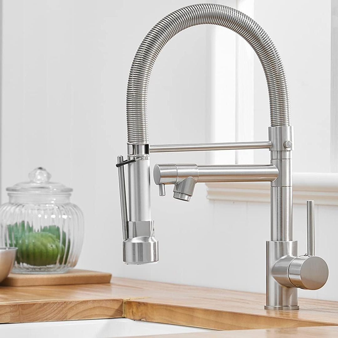 AIMADI Wasserhahn Küche Mischbatterien Pull Down Küchenarmatur mit Brause Spiralfederarmatur Küchens