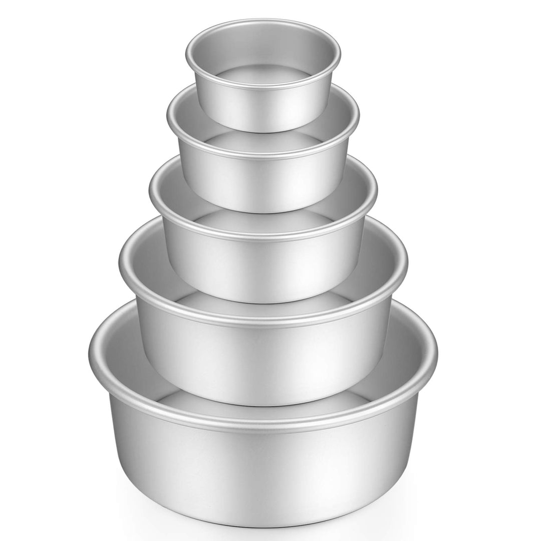 Gesentur Kuchenform Rund Backformen Set aus Eloxiertem Aluminium Antihaftbeschichtung, mit Boden Abn