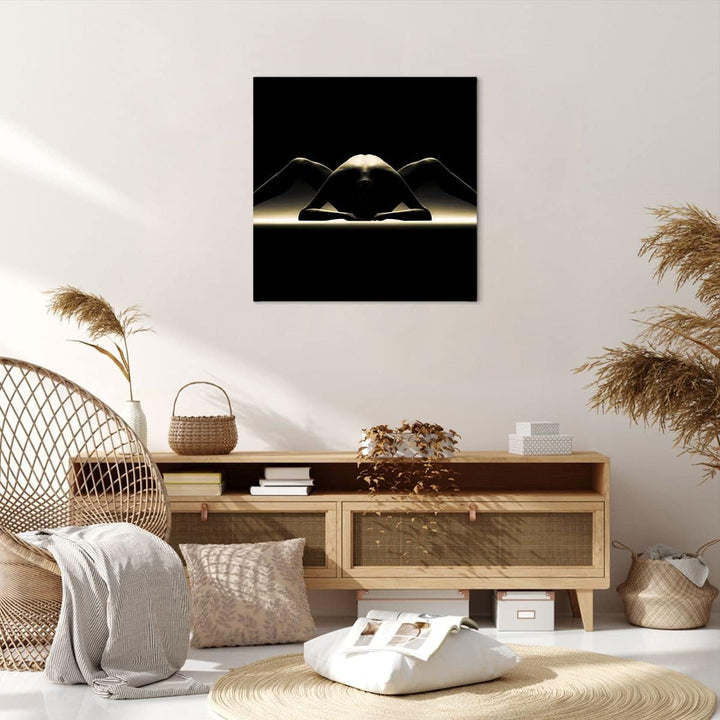 Bilder auf Leinwand Nackter Körper Modell künstlerische Pose Leinwandbild 60x60cm Wandbilder Dekorat