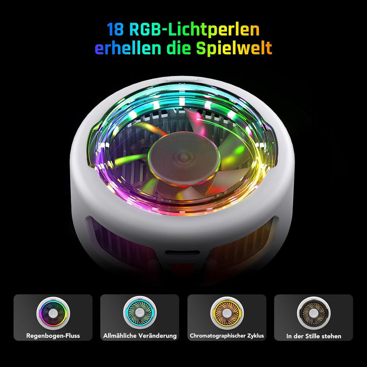 Black Shark FunCooler 5 Magnetic Phone Cooler für Gaming, Tragbarer Handy Kühler mit RGB-Beleuchtung