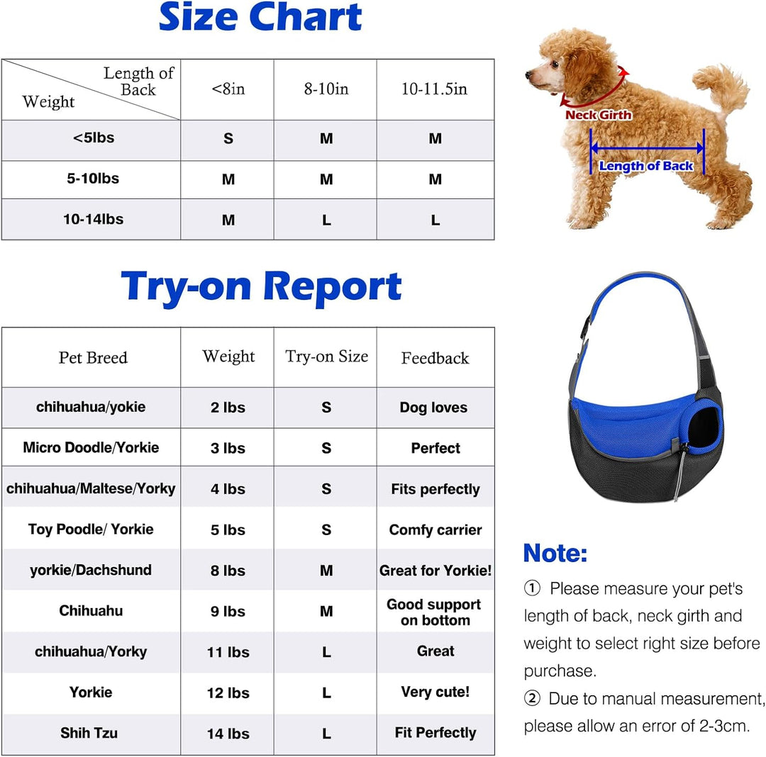 Pawaboo Hund Tragetuch Tragetasche, Hand Frei Atmungsaktiv Mesh Tasche für Welpen Katze, Drawstring
