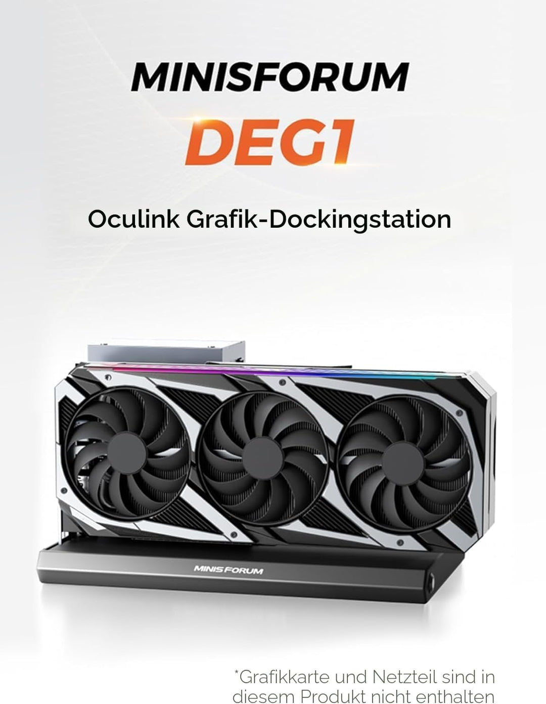 MINIS FORUM DEG1 Dockingstation für Externe Grafikkarte Schnittstelle OCUlink, PCIe x16 (PCIe 4.0x4)
