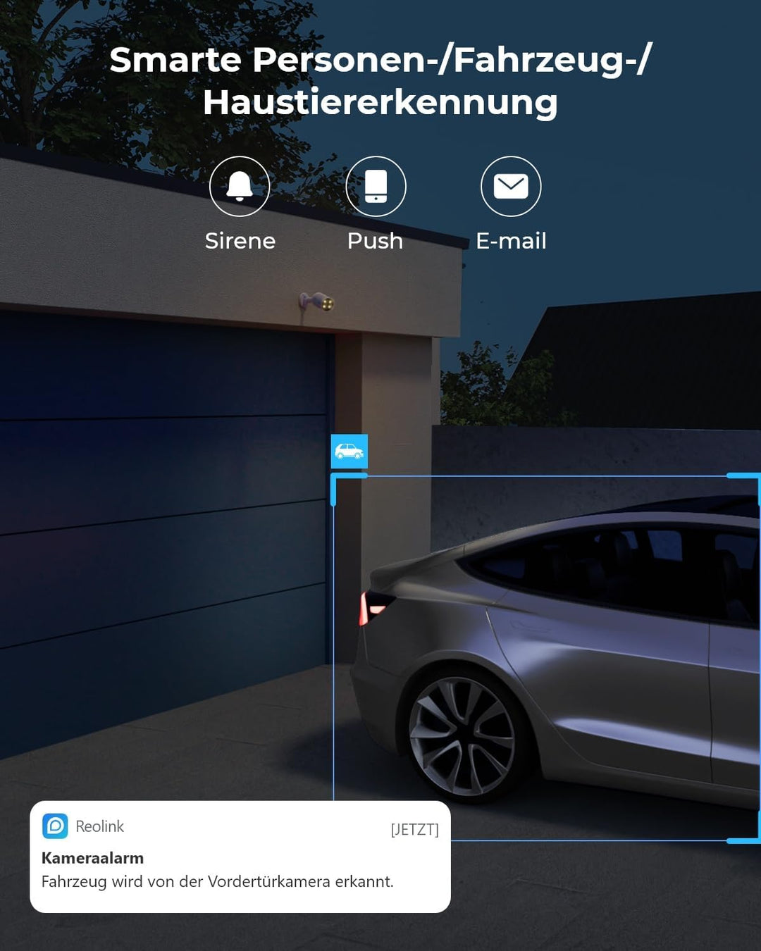 Reolink 4MP 2K PoE Überwachungskamera Aussen mit Echte Vollfarbnachtsicht, Smarte PoE IP Kamera Outd