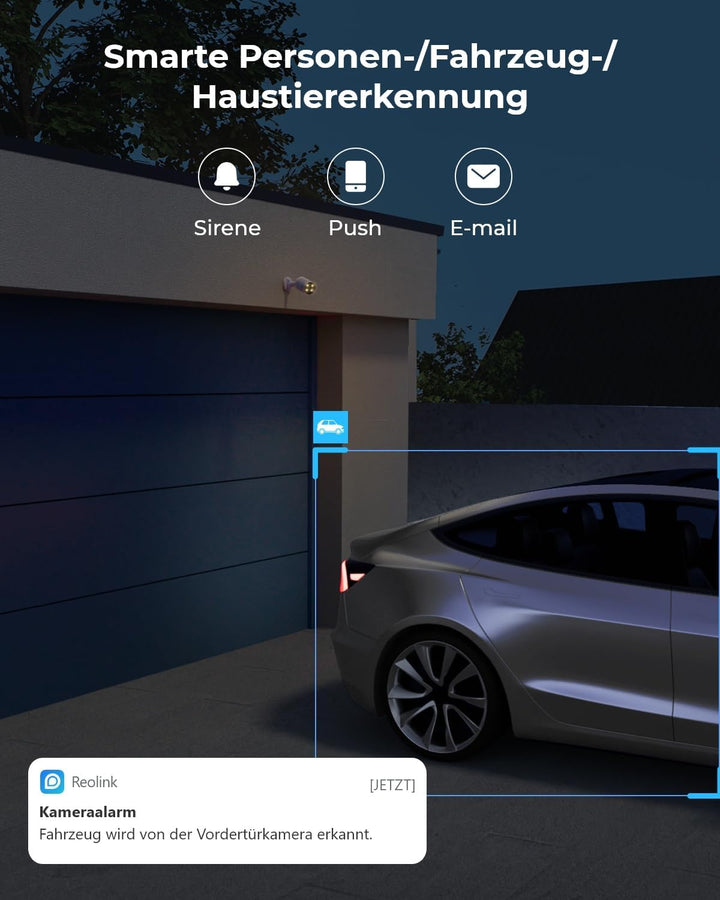 Reolink 4MP 2K PoE Überwachungskamera Aussen mit Echte Vollfarbnachtsicht, Smarte PoE IP Kamera Outd
