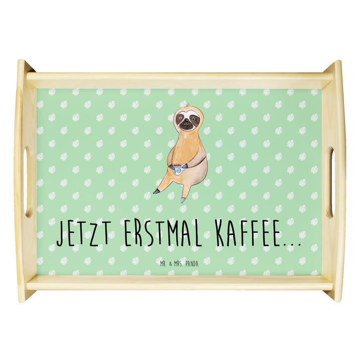 Mr. & Mrs. Panda tablett Holz Faultier Kaffee - Geschenk, Serviertablett, aus, Holztablett, Coffee,
