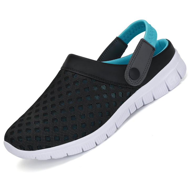 SAGUARO Unisex Clogs Sommer Hausschuhe Leicht Gartenschuhe Gr. 36-48 37 EU Blau, 37 EU Blau