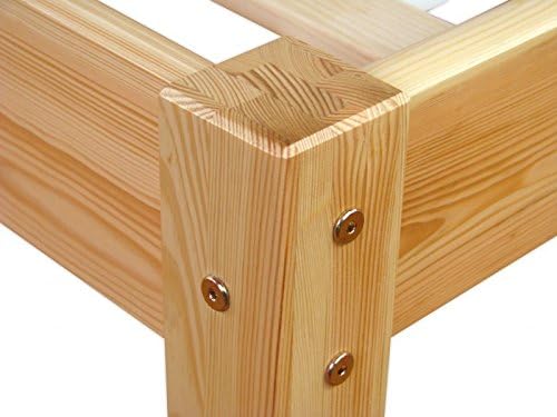 Erst-Holz® Einzelbett Kiefer Natur 80x200 Massivholzbett Futonbett Jugendbett Rollrost 60.35-08