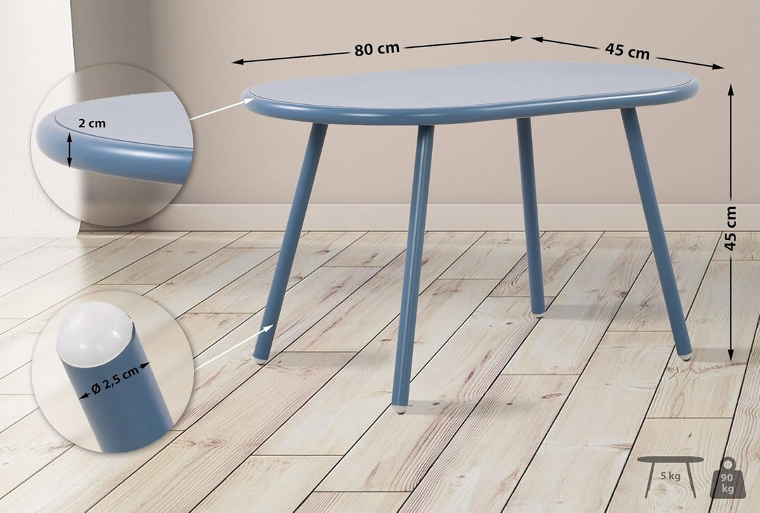 CLP Couchtisch Velva I Ovaler Loungetisch für draussen und drinnen I Gartentisch wetterfest und UV-b