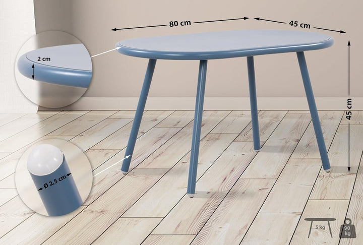 CLP Couchtisch Velva I Ovaler Loungetisch für draussen und drinnen I Gartentisch wetterfest und UV-b