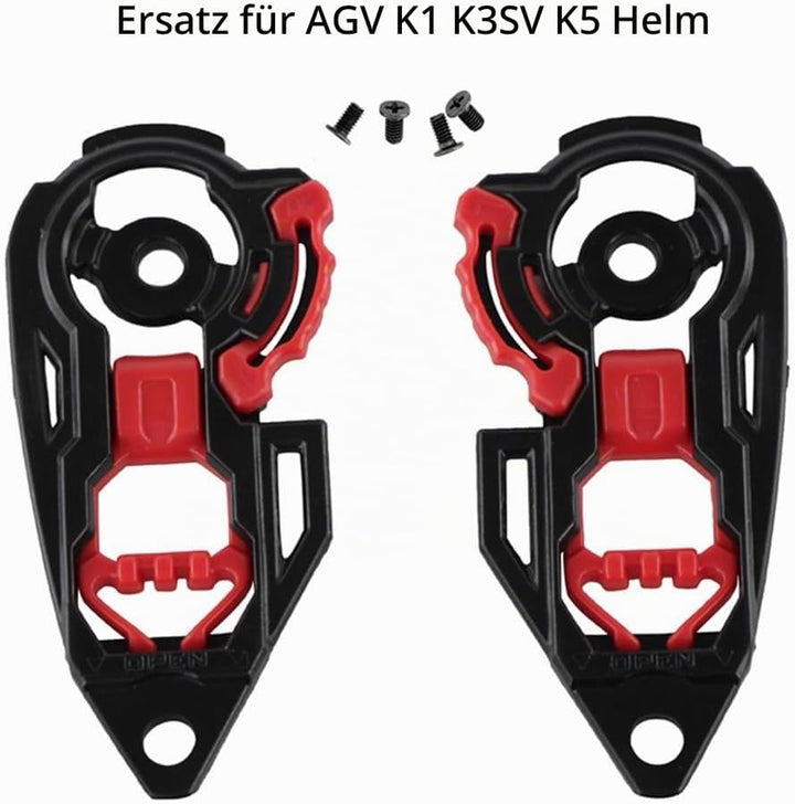 Shkalacar 1 Paar Schild Getriebe Basis Werkzeug, Helmschild Visier Getriebeplattensatz, Kunststoff H