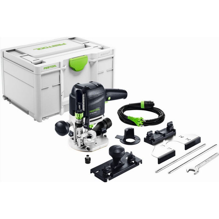 Festool Oberfräse OF 1010 REBQ-Plus (mit Spannzange, Seitenanschlag, Führungsschienen-Adapter, Spanf