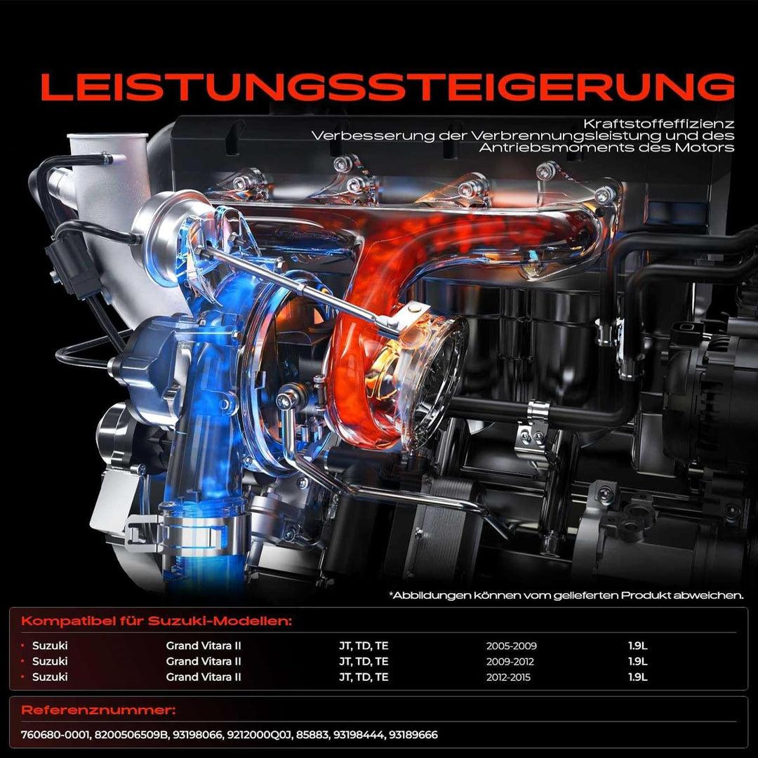 Frankberg Turbolader Kompatibel mit Grand Vitara II JT TD TE 1.9 DDiS AWD Diesel 2005-2015 Replace#