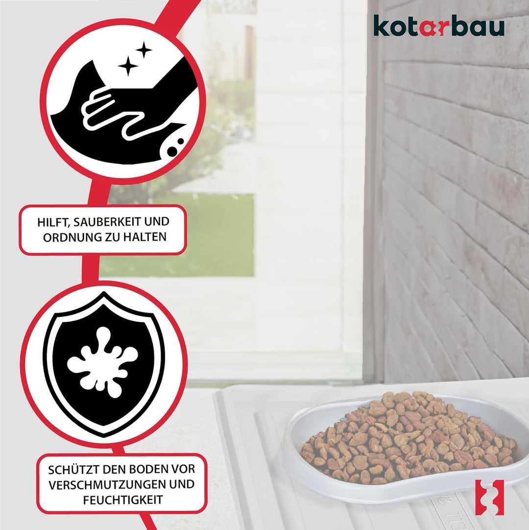 KOTARBAU® 2er Set Schuhabtropfschale 60x40 cm Abtropfmatte Schuhe Grau Schuhmatte Abtropfmatte Kunst