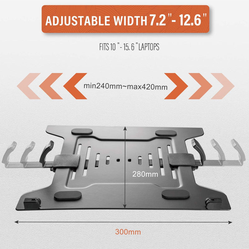 PUTORSEN Notebook VESA Standard Adpapter für bis 10-15,6 Zoll Laptops, VESA 75 und 100mm kompatibel,