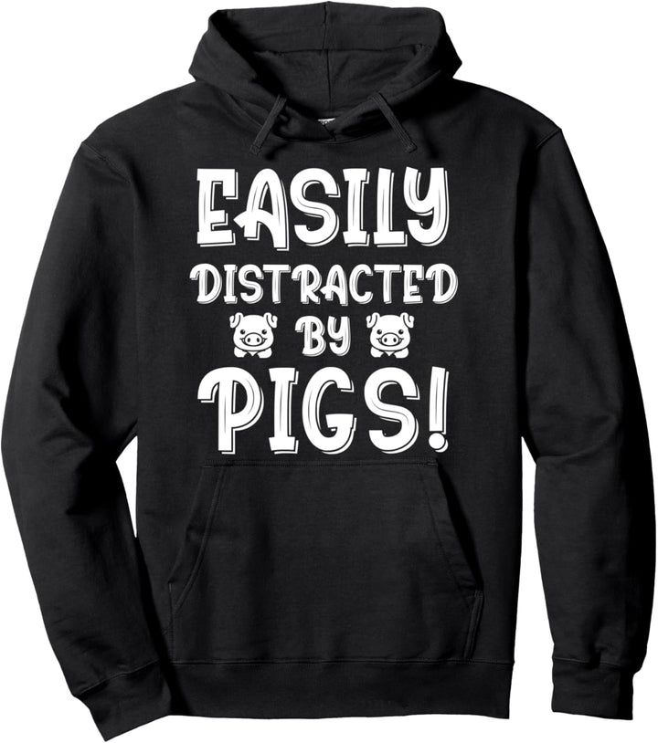Schwein Farmer abgelenkt Geschenke für Schwein Sammler Schwe Pullover Hoodie