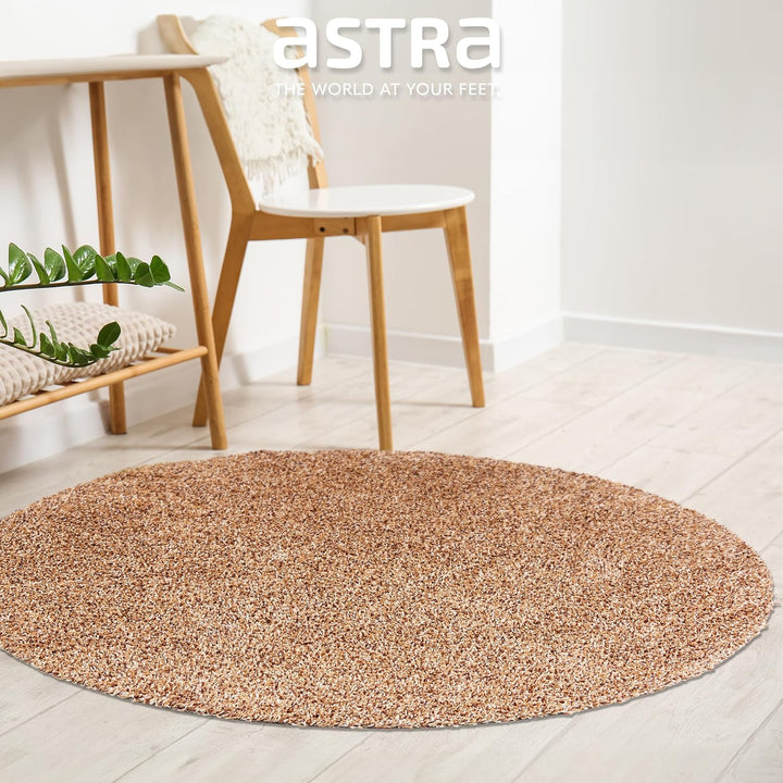 Schmutzfangmatte innen waschbar ca. 80 cm rund – Sauberlaufmatte beige 100% Baumwolle Türmatte - Ent