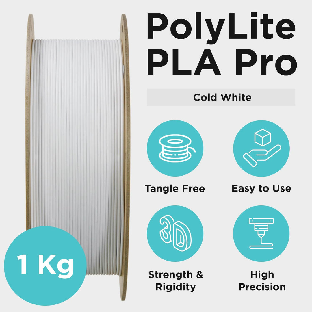Polymaker PolyLite PLA PRO Weiss - 1.75mm - 1kg Weiss 1,75mm, Weiss 1,75mm