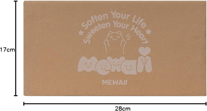 Mewaii Langes Katzen-Plüsch-Kawaii-Körperkissen, 50 cm Graue Katze, Kuscheltiere, weiche Plüschtiere