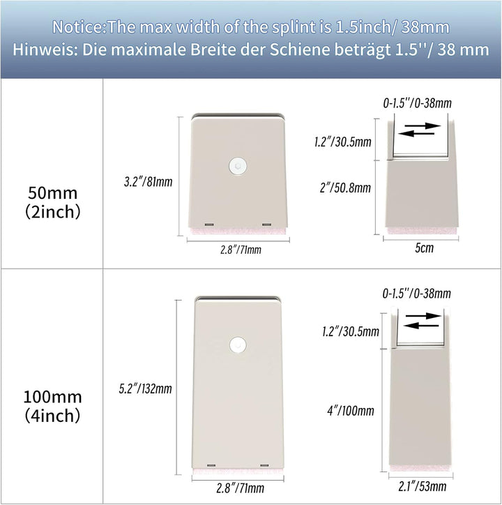 RCHYFEED Verstellbare Betterhöhung Möbelerhöhung 10cm mit Schraubklemme, Gray Betterhöher 4 Zoll Sch