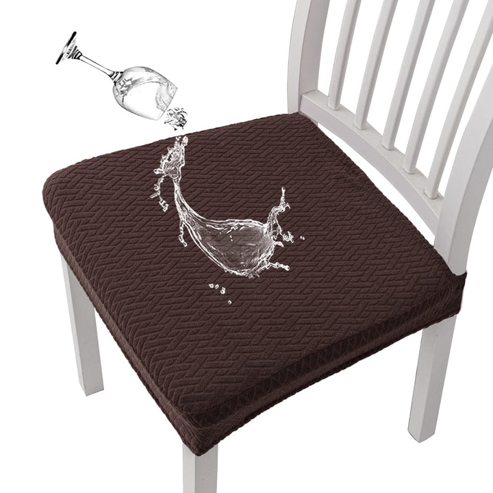 KELUINA Diamantgitter Jacquard wasserdichte Stuhl Sitzbezüge für Esszimmer Stretch Stuhl Sitzkissen