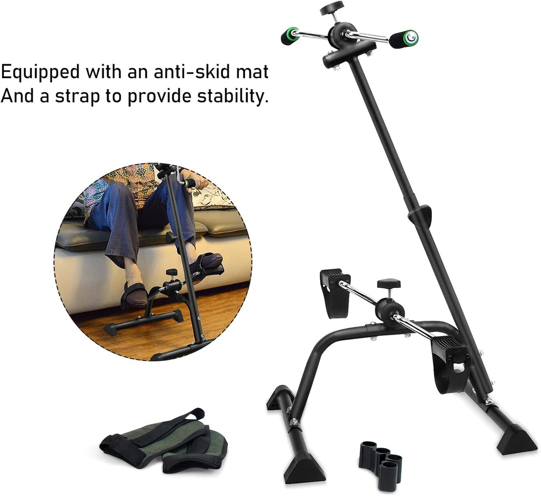 Pedaltrainer, Mini-Heimtrainer mit einstellbarem Widerstand und LCD-Display, Untertischfahrrad, Arm-