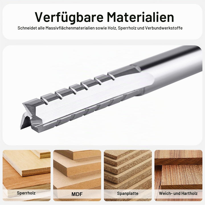 SpeTool 8 mm Schaftdurchmesser Gerader Hartmetall-Fräser mit Wolframkarbidspitze 32 mm Schnittlänge