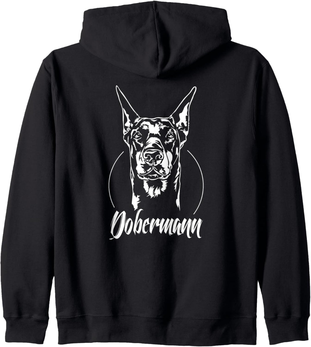 Stolzer Dobermann Hund Hunde Portrait Hundeportrait Kapuzenjacke