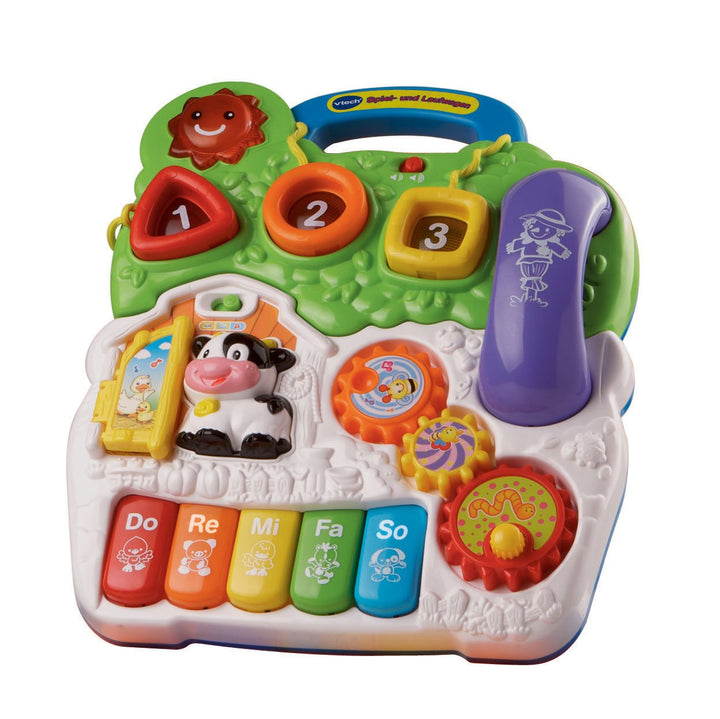 VTech Baby Spiel- und Laufwagen – Lauflernwagen mit regulierbarer Geschwindigkeit, Musik und abnehmb
