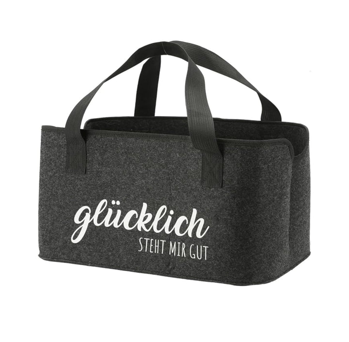 MC-Trend faltbare XL Filztasche mit lustigen Sprüchen aus 3 mm starkem Filz praktische Tasche zum Ei
