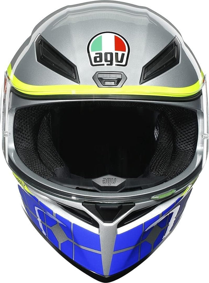 AGV Unisex-Adult K1 E2205 Top Doppel D-Rückhaltesystem S (55/56) Grau, S (55/56) Grau