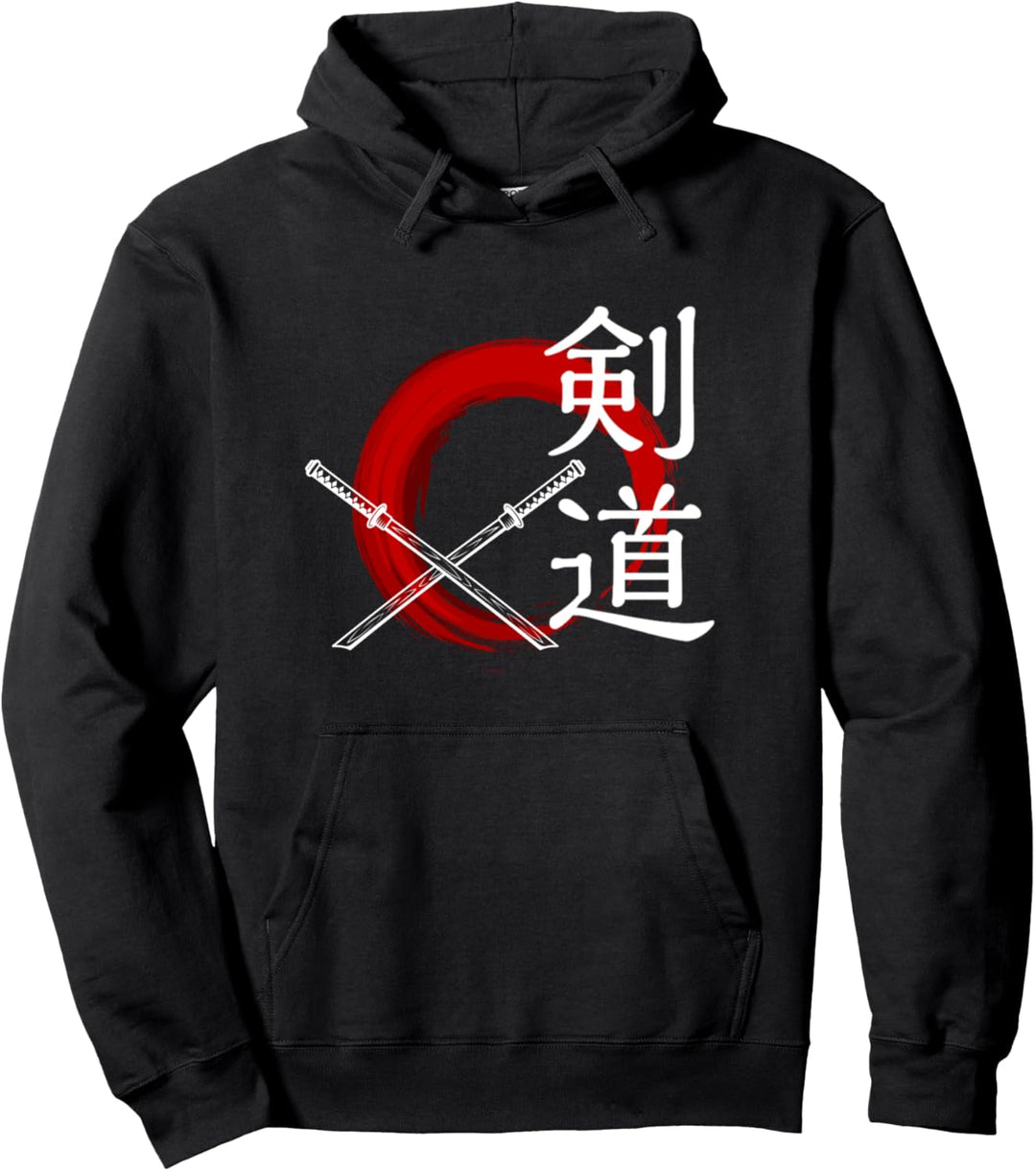 Kendo Kanji Japanese Martial Arts Dojo Shinai Pullover Hoodie