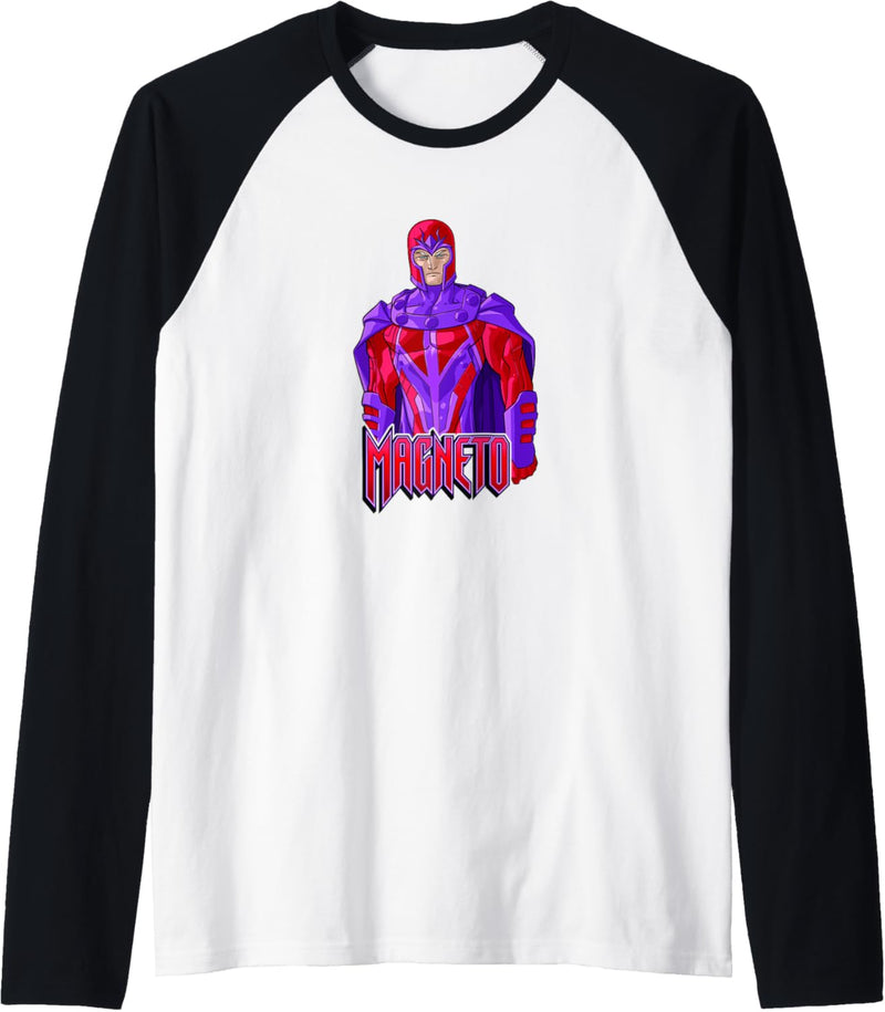 Marvel X-Men Magneto Portrait Logo Raglan