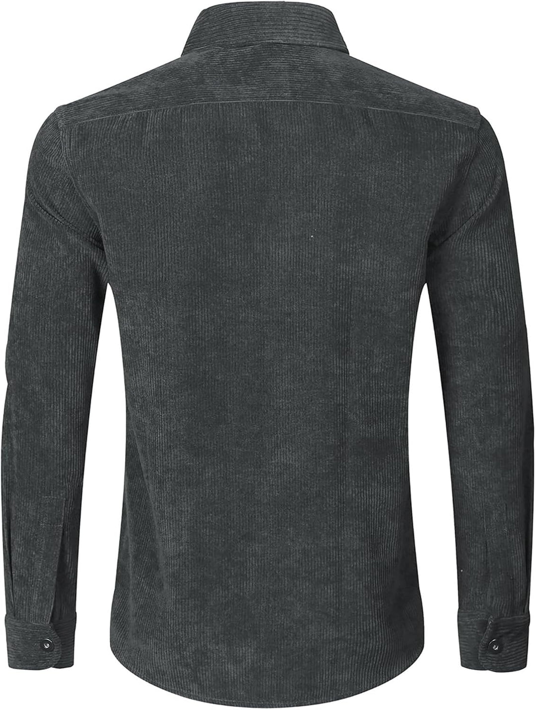 Herren Hemd Cord Langarm Freizeithemd Männer Jacke Regular Fit Button Up Hemdjacke Mit Klappentasche
