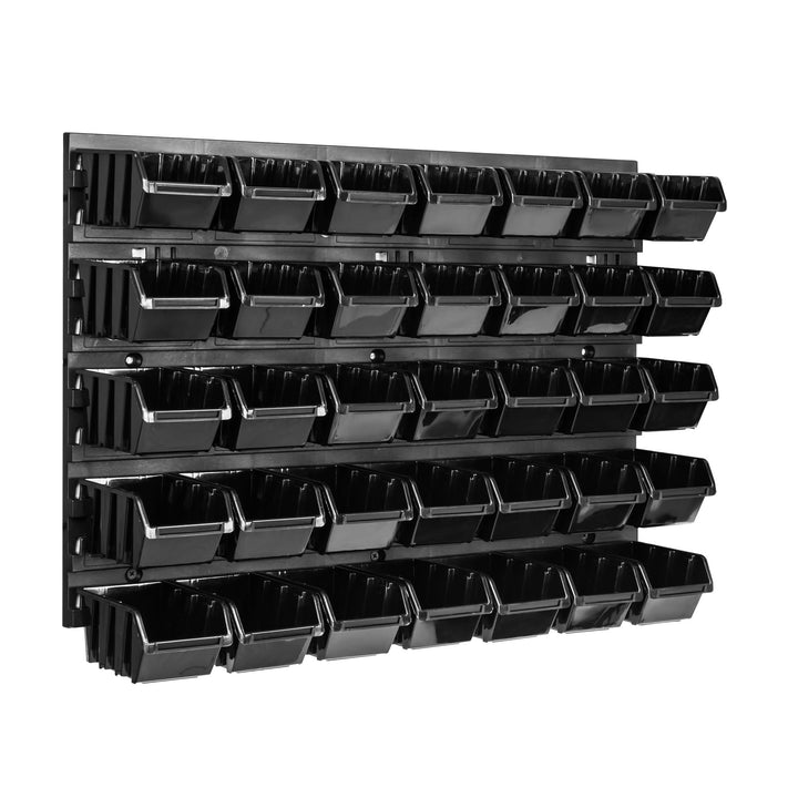 Lagersystem Wandregal 576 x 390 mm , 35 stck. Box , Stapelboxen Schüttenregal Sichtlagerkästen , Ext
