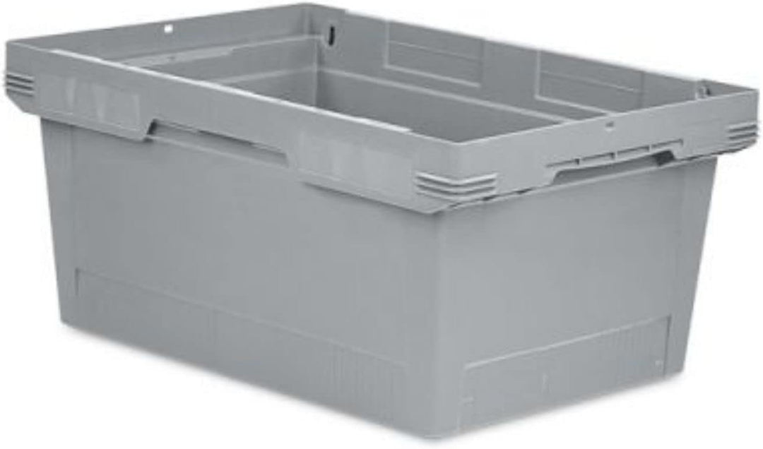 PROREGAL SuperSparSet 8x Conical Mehrweg-Stapelbehälter Grau | HxBxT 27,3x40x60cm | 47 Liter | Lager