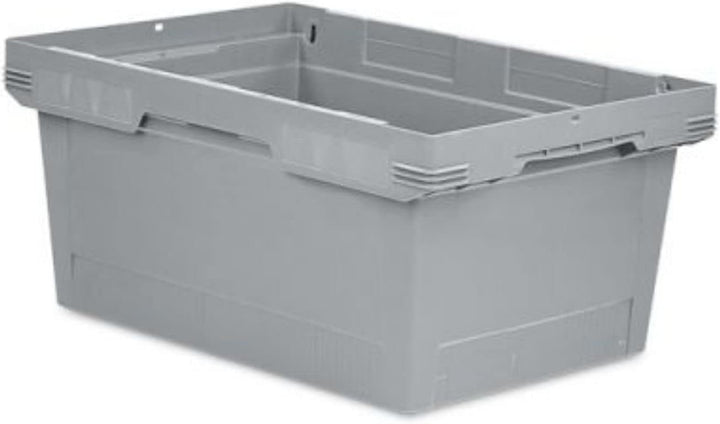 PROREGAL SuperSparSet 10x Conical Mehrweg-Stapelbehälter Grau | HxBxT 27,3x40x60cm | 47 Liter | Lage