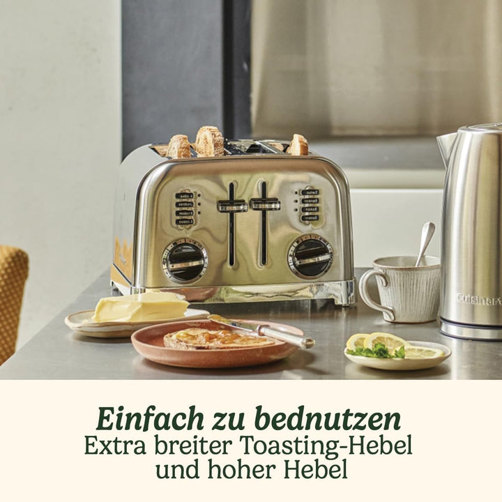 Cuisinart CPT180SE Style Collection 4-Schiltz-Toaster, Edelstahl, Silber Pearl, Pearl