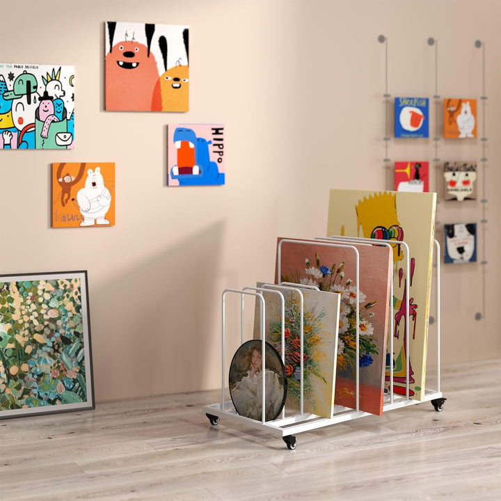 uyoyous Mobile Kunst-Trockengestell 85×69×44cm Trockengestell für Kunst Einstellbares Intervall Kuns