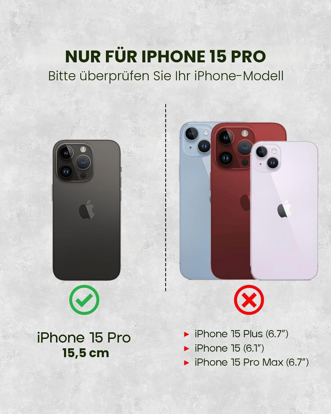 Porter Riley - Lederhülle kompatibel mit iPhone 15 Pro. Premium Echtleder Standhülle/Ledertasche/Bri