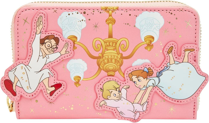 Loungefly Disney Purse Peter Pan You Can Fly 70th Anniversary Rosa Zip Around One Size Standard, Sta