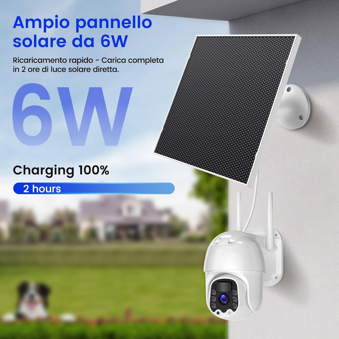 Solarmodul für Ring Kamera, 6W Solar Ladegerät mit USB-C und DC für Ring Stick Up Cam Plus Pro und S