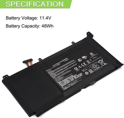 XITAIAN 11.4V 4210mAh 48Wh B31N1336 Ersatz Laptop Akku für Asus VivoBook V551 V551L V551LA R553L R55