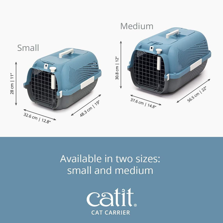 Transportbox für Katzen, Klein, Blaugrau Blaugrau Small, Blaugrau Small