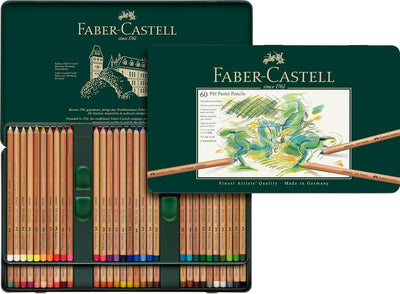 Faber-Castell 112160 - Farbstift Pitt Pastell, 60er Metalletui 60 Stück (1er Pack) Single, 60 Stück